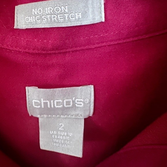 Chico’s No Iron Stretch Shirt Lightly Worn - Picture 4 of 4